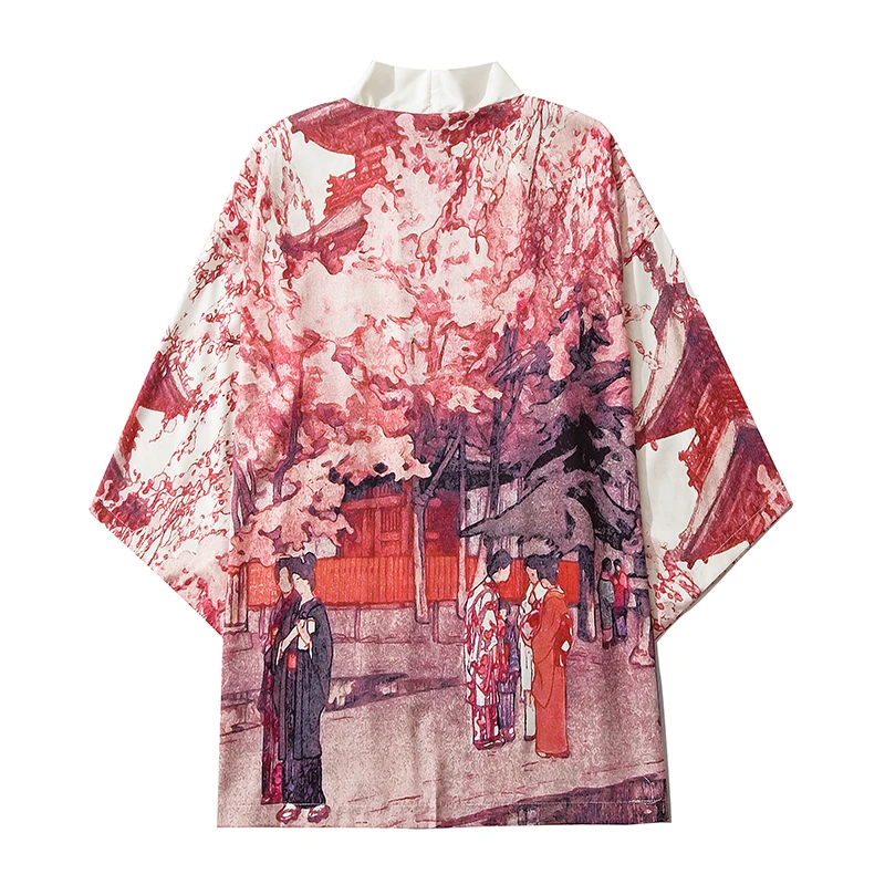 

Summer Print Shirt Top Casual Cosplay Costume Yukata Women Men Kimono Cardigan Japan Kimonos Asian Clothes