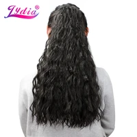 lydia 18 26 long bouncy curly clip in wrap around fake hair ponytail hairpiece with hairpin synthetic hair extension