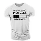 Мужская спортивная футболка для фитнеса, Мужская Удобная модная футболка, дышащая футболка для упражнений с круглым воротником, Мужская футболка