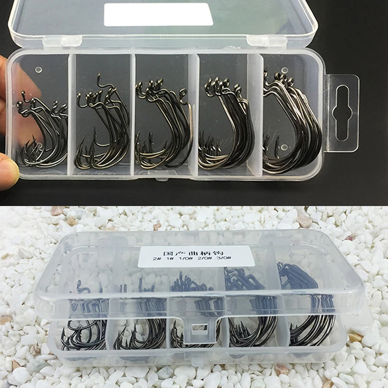 50 шт./лот Морская Рыбалка Коробка Mustad офсетная печать крючок 2#, 1#, 1/0#2/0#3/0# карп оснастка рыболовные большие крючки, снасти Аксессуары кривошипно крюк набор