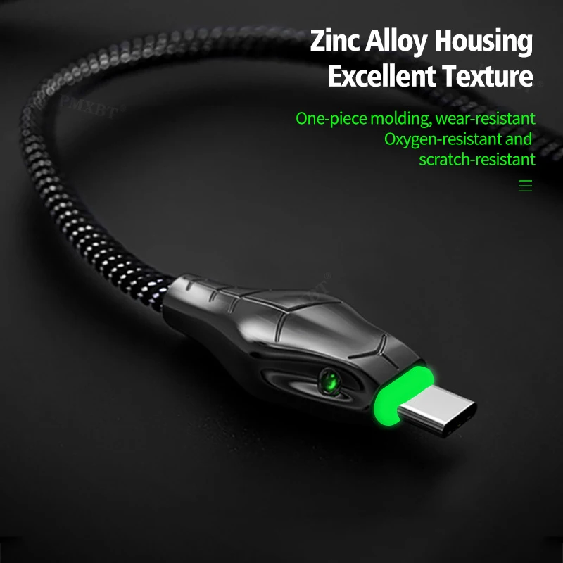 Змеиный кабель USB Type-C шнур для быстрой зарядки и передачи данных зарядное