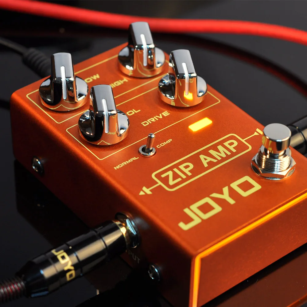 Joyo R-04 Zip Amp Overdrive Guitar Pedal Multi Synthesizer Bass Tremolo Rocker Compression Overdrive Mini Pedal Instrument