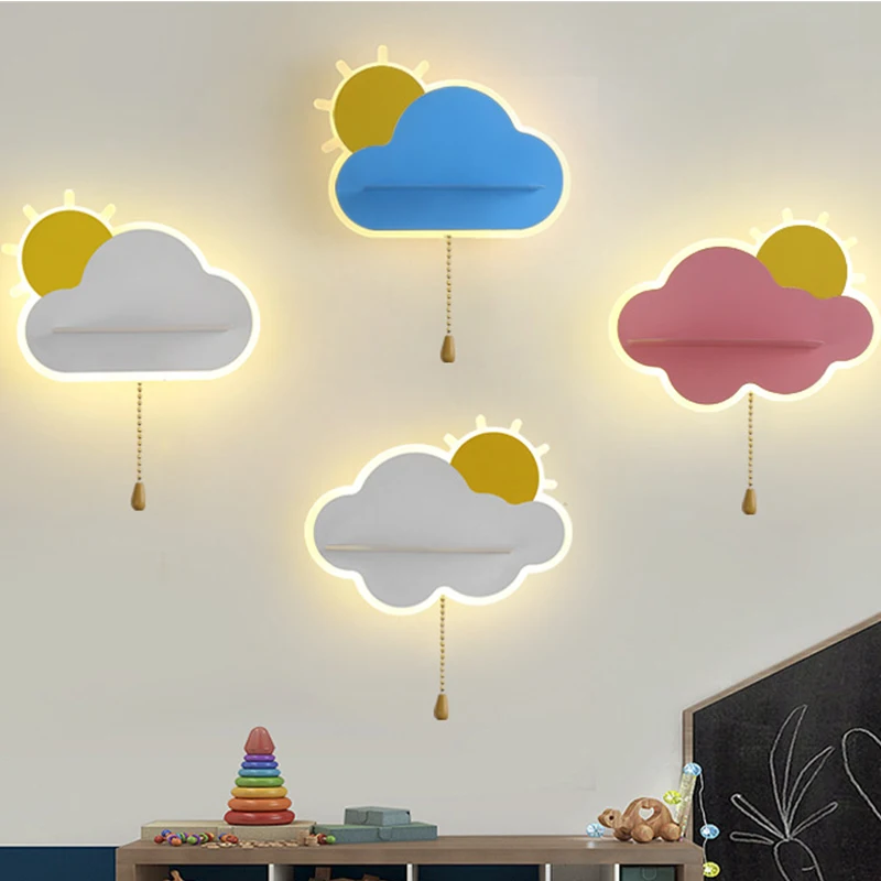Светильник Настенный в виде облака для спальни Декор дома и детской комнаты