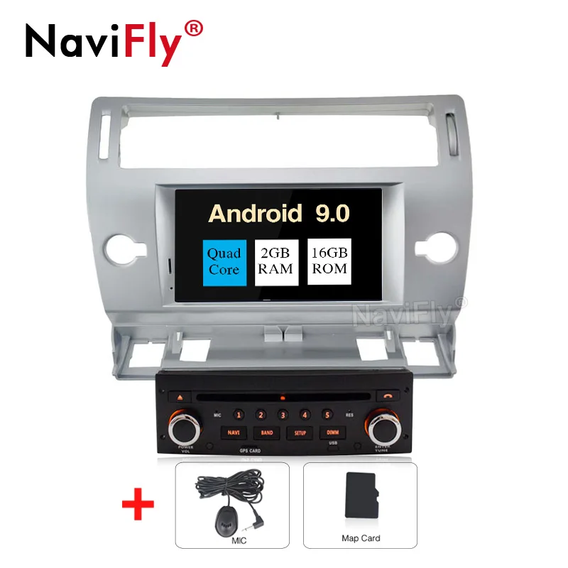 Новинка! 4+ 64G Android 9,0 автомобильный dvd-радиоплеер gps навигация для Citroen C4 C-Triomphe C-Quatre 2004-2009 автомобильный аудио стерео 8 ядер - Цвет: 4Core 2 16G