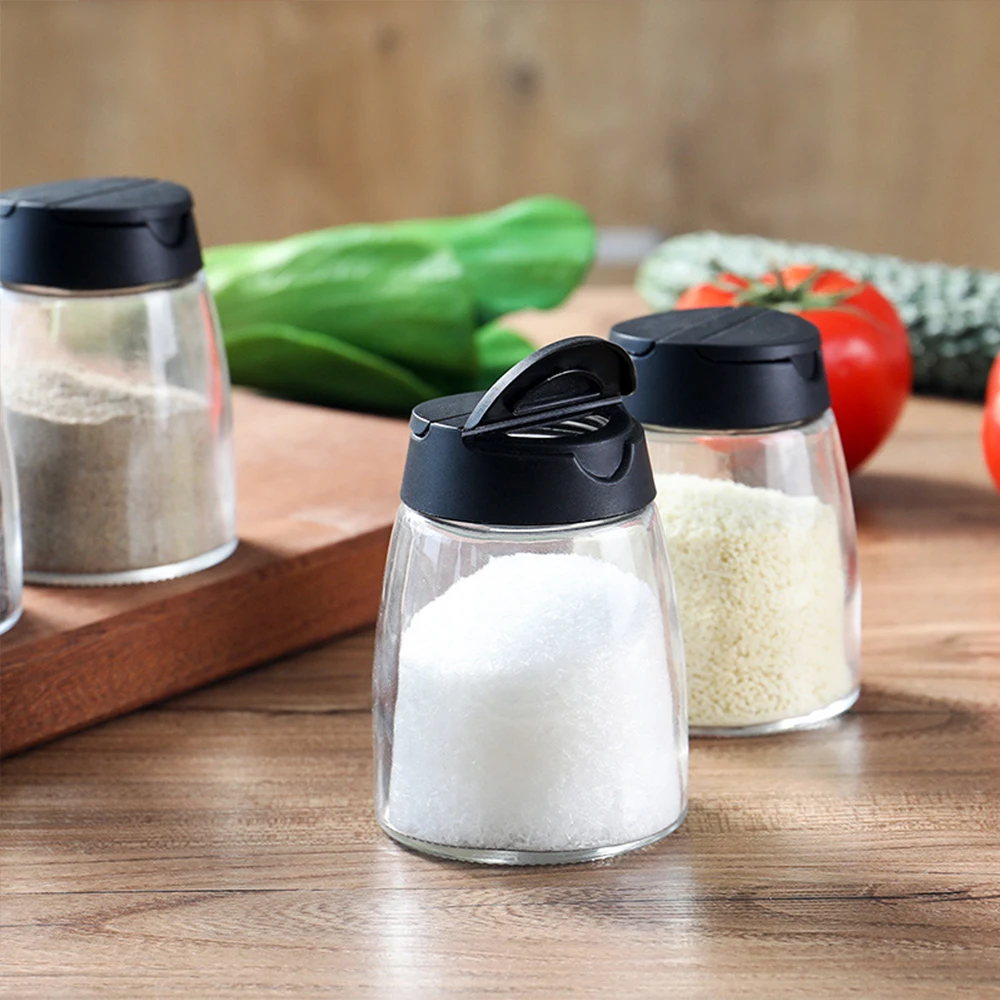 

New 4PCS Multi-Purpose Salt Spice Condiment Box Seasoning Storage Container Seasoning Spice Pepper Bottle With Lid Home Gadget