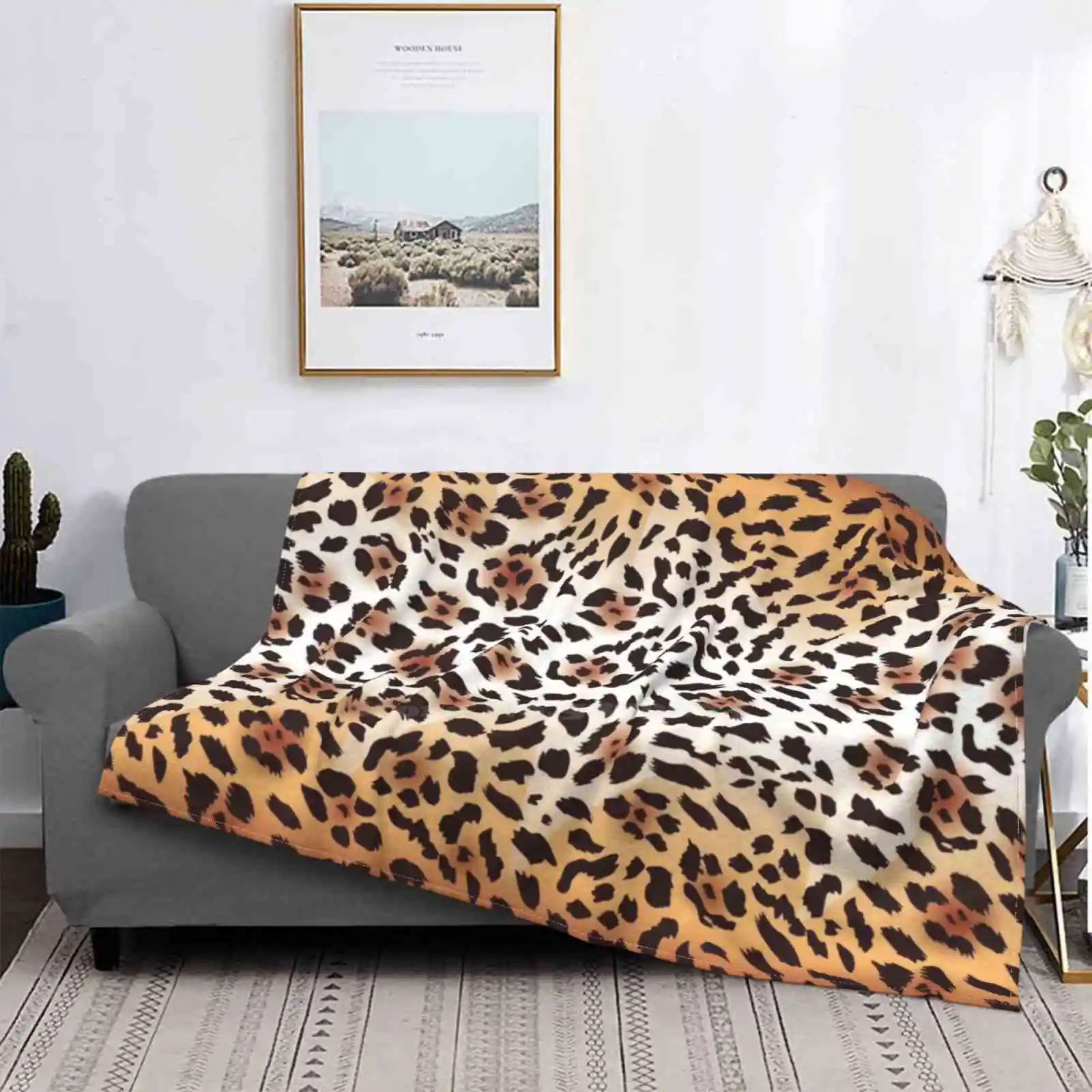 

Reddish Brown Animal Print Pattern Super Warm Soft Blankets Throw On Sofa / Bed / Travel Animal Animal Animal Art Pattern