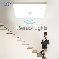led ceiling lights pir motion sensor light indoor 9w 13w 18w 24w 36w ac85 265v ceiling lamp for hallways closet rooms stairways