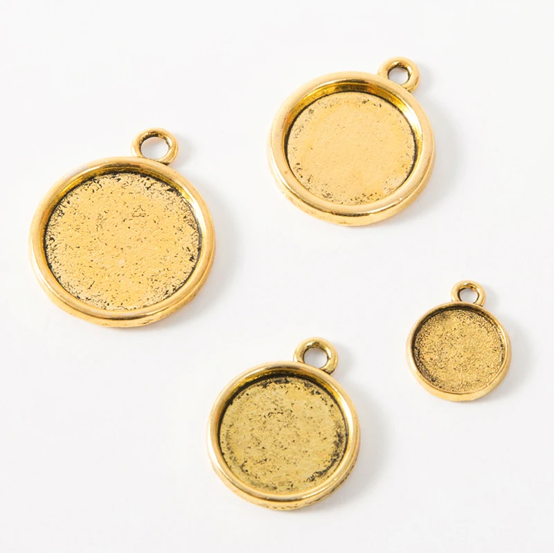 10 шт. круглый поднос подвесная Подвеска для DIY ожерелья ювелирные изделия оптовая