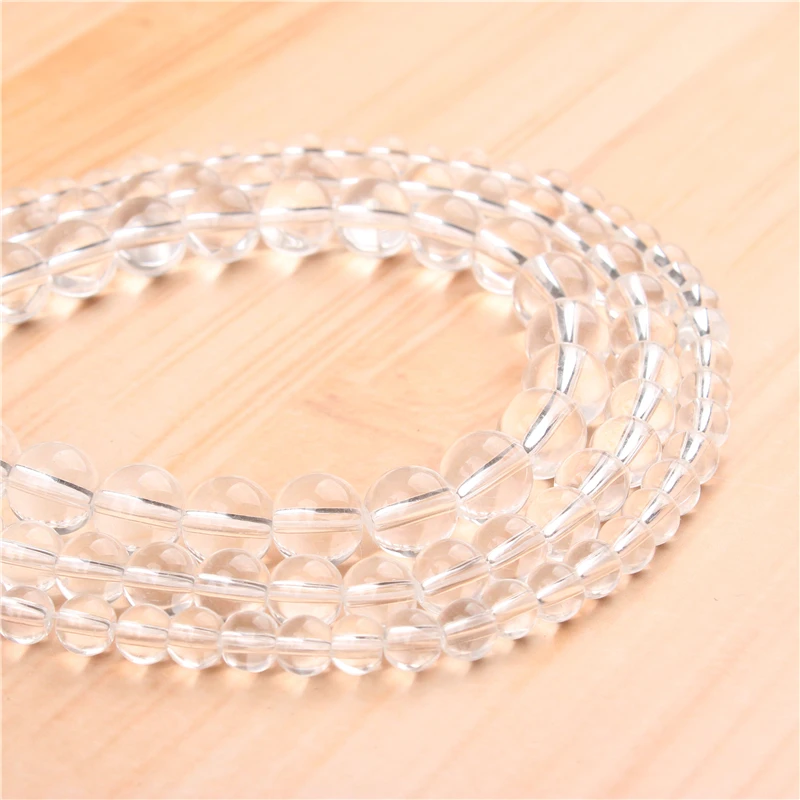 

Natural White Crystal 4/6/8/10/12mm Bead Round Bead Spacer Jewelry Bead Loose Beads For Jewelry Making DIY Bracelet