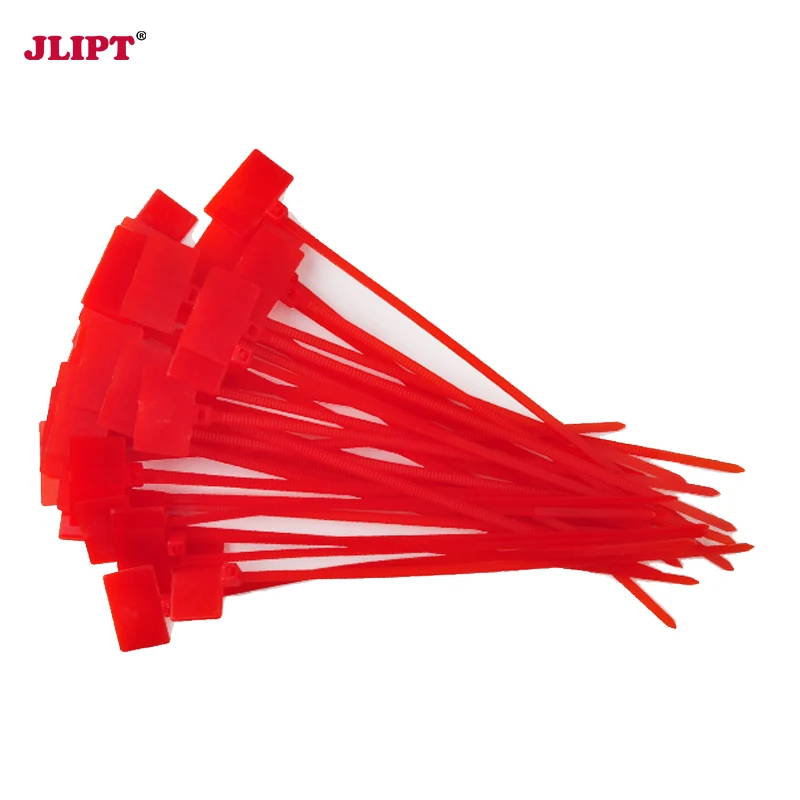 

100Pcs Nylon Cable Marker Ties Self Locking Write On Ethernet Wire Marking Label Zip Ties With Mark Tags,7 Color