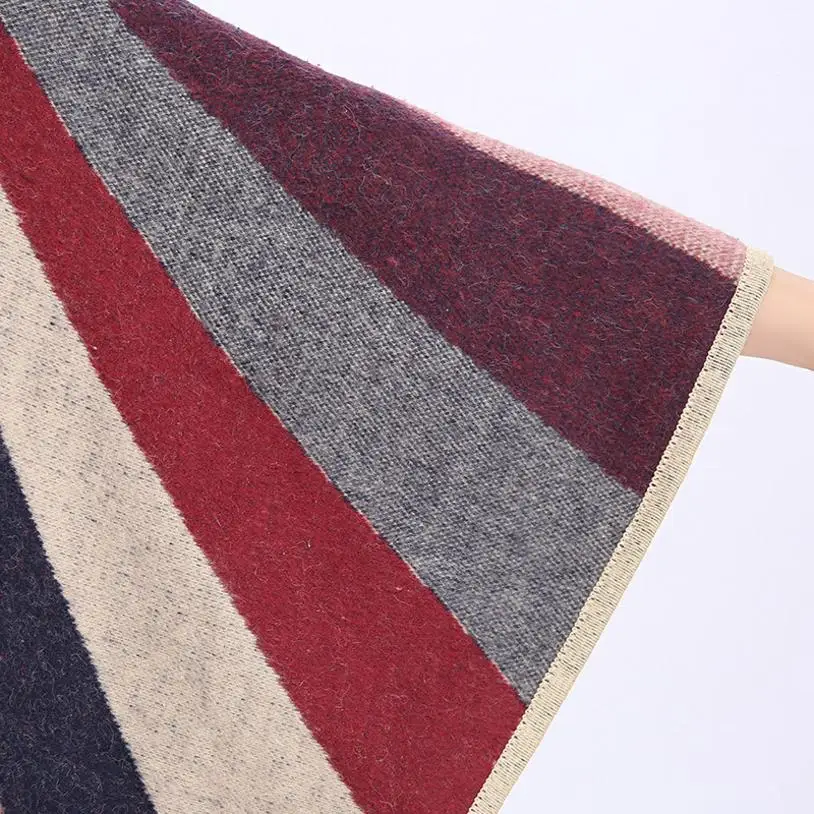 

Faux Fox Fur Collar Hooded Cloak Coat 2018 Autumn Winter Fashion Knitted Cardigan Wool Cashmere Sweater Womens Capes L1245