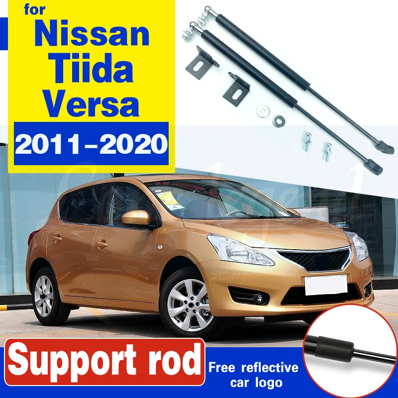 

Front Hood Bonnet Modify Gas Struts Shock Damper Lift Supports Car-Styling Absorber Support rod For Nissan Tiida Versa 2011-2020