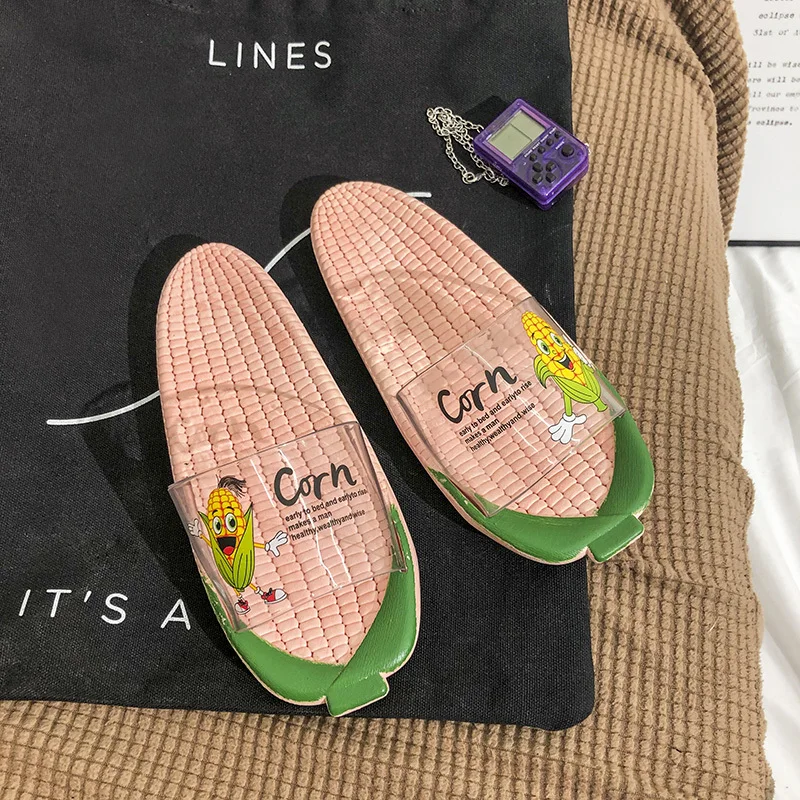 Женские нескользящие шлепанцы креативная обувь в стиле ретро с мягкой подошвой