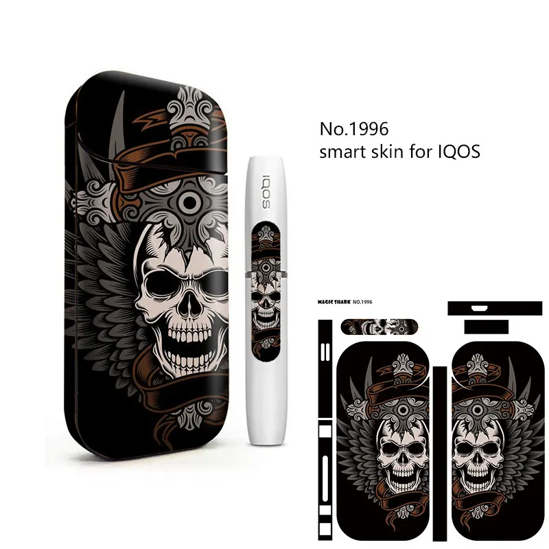 Magic Shark Новое поступление чехол-накладка с черепом для IQOS 2 4 Plus пленка из ПВХ + p