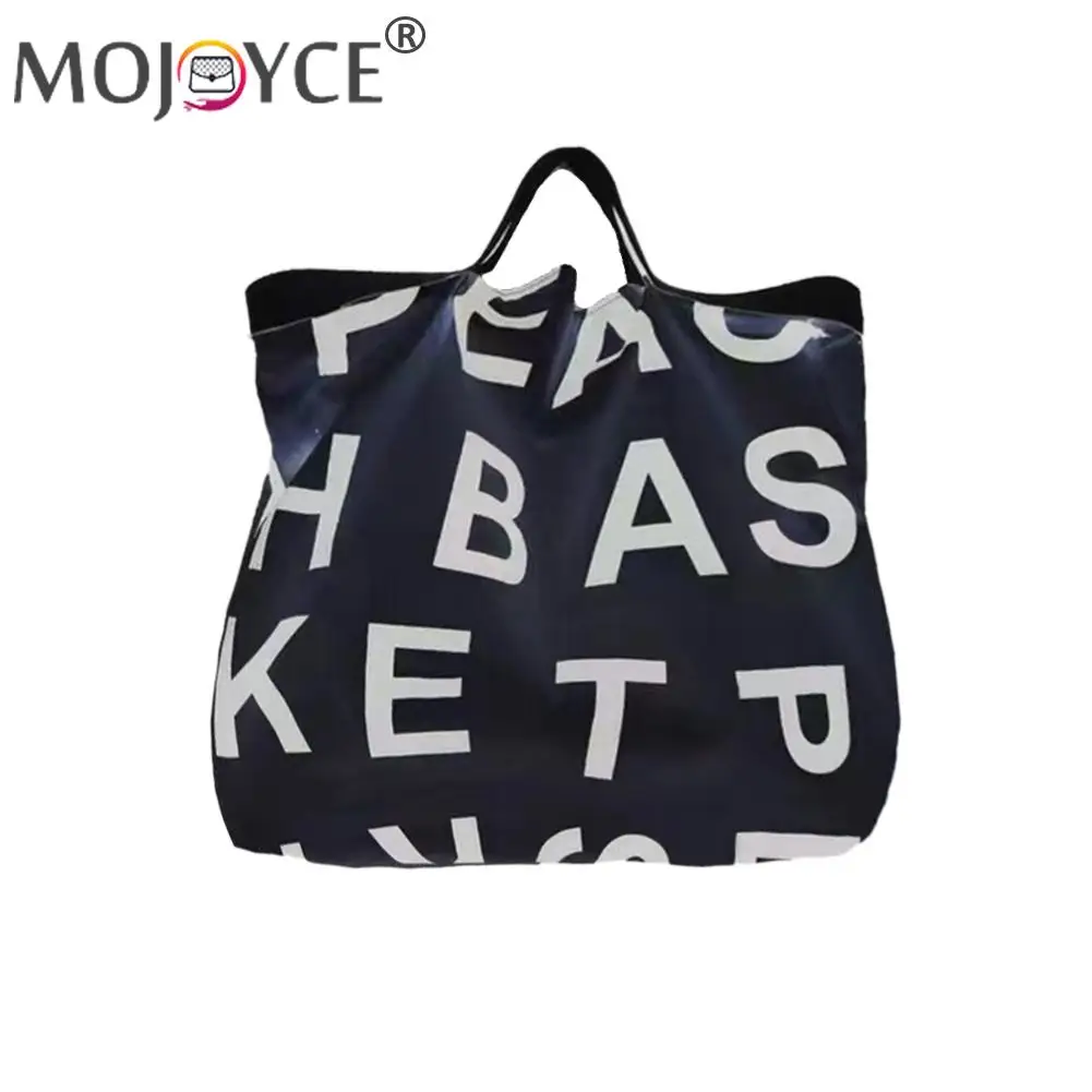

Сумка женская холщовая с верхней ручкой и надписью, большая простая повседневная Сумочка для покупок в стиле ретро