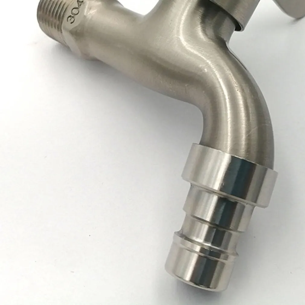 

Brushed washing machine faucet Alloy Deck Mounted Bathroom Basin Single cold quick open Sink Tap 1 Piece