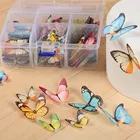 1-100 шт. Пасхальная съедобная Валя Бабочка день рождения Свадебная фотография поставка Сделай Сам окрашенная бабочка инструмент для украшения торта