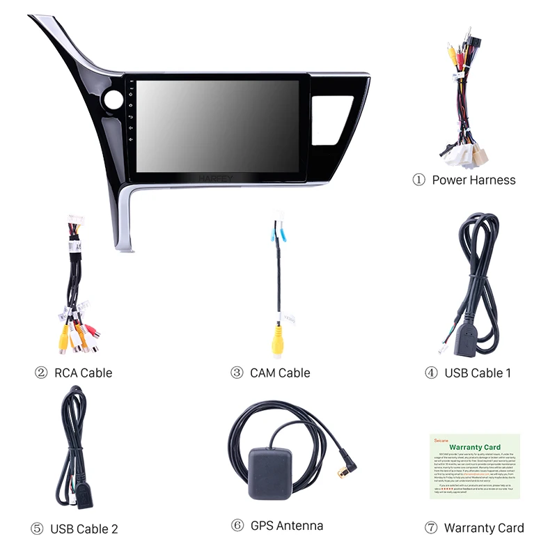 Harfey 10 1 "Android 9 0 Автомобильный GPS Авторадио Bluetooth навигация HD 1024*600 Touch + 16 ГБ для 2017