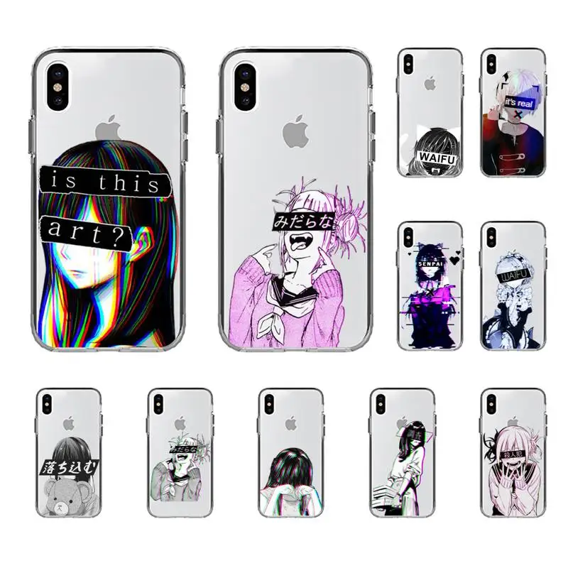 

Sad Anime Aesthetic Senpai Phone Case for iphone 13 8 7 6 6S Plus X 5S SE 2020 XR 11 12 pro XS MAX