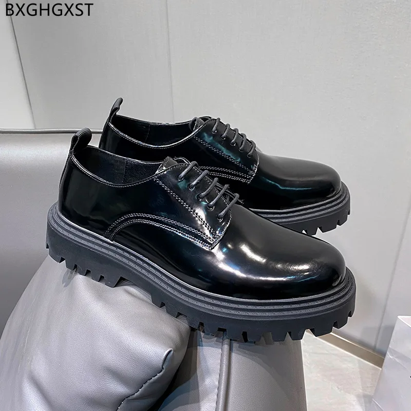 

Black Oxford Casual Business Shoes Men Office 2023 Fashion Patent Leather Shoes Dress Shoes Mens Fashion Chaussure Homme Zapatos