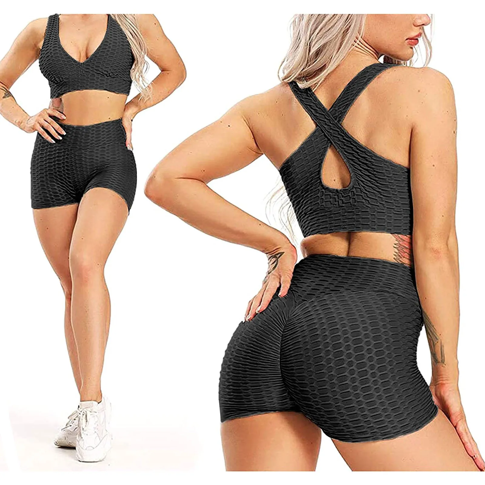 

Women Seamless High Waist Butt Lifting Sports Tights Squat Proof Gym Workout Fitness Wear Leggings Running Ropa Mujer
