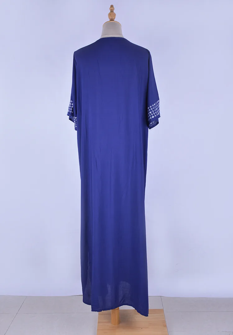 

Women Fashion Muslim Dress Print Vintage Maxi Kaftan Cover Up Female Beach Bikini Robe Cotton Arabes Abaya Islamic Clothing New