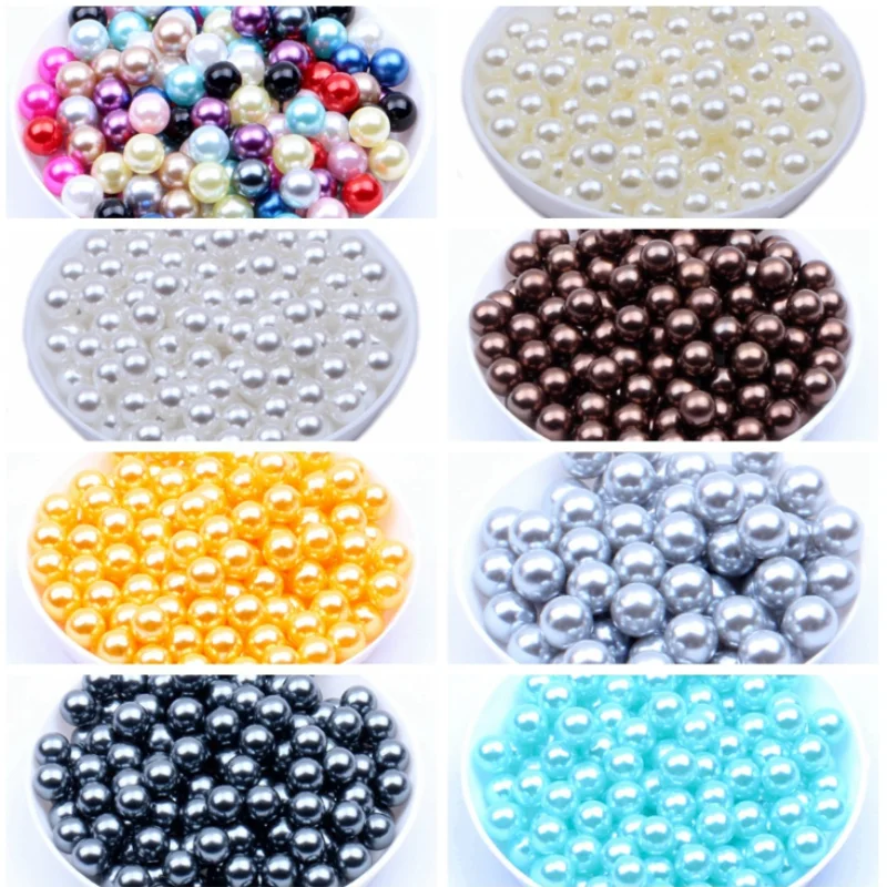 

1.5mm-12mm Pearl Light gray Color No Holes Pearl Bead DIY Plastic Imitation Pearl Beads for Garment Hand Craft Art Decoration