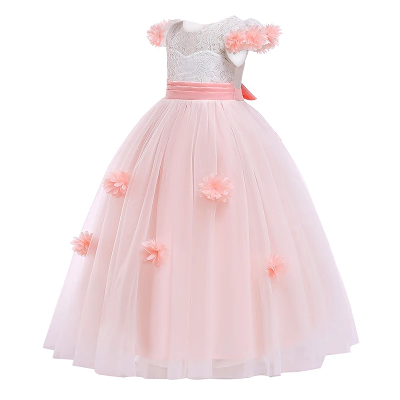 Детские Платья с цветочным рисунком платье принцессы для рождественской