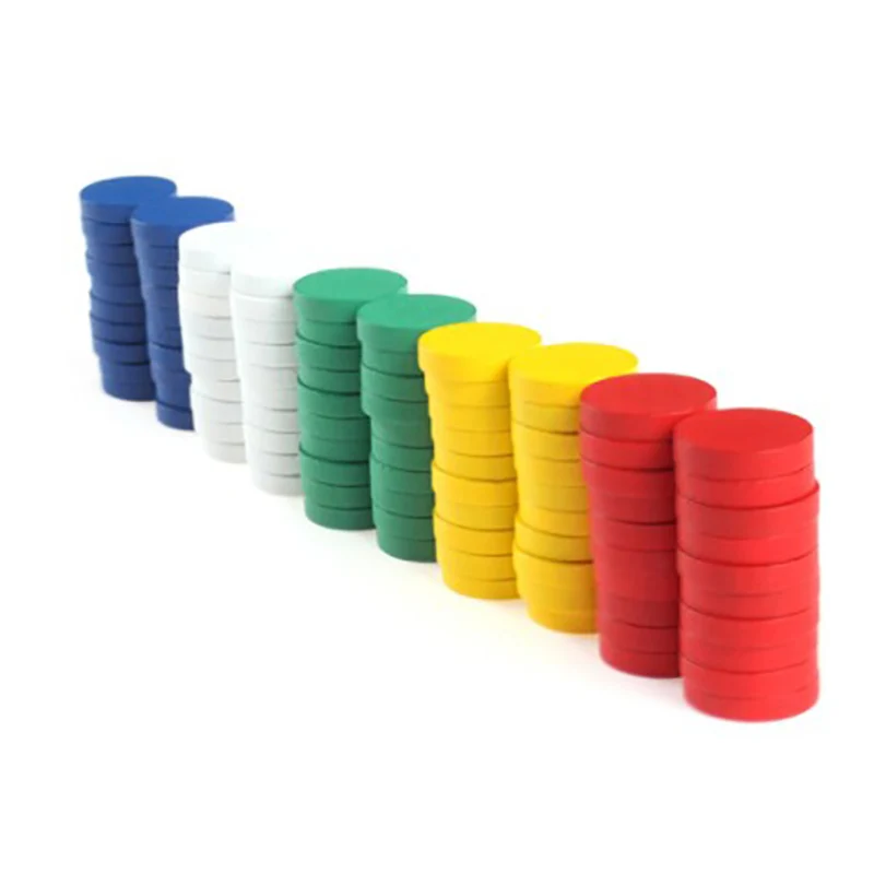 

Toy Wooden Cardboard Puzzle Toy Early Education Toys Colorful Round Geometric Chips 3D Geometry Puzzles Math Teaching Kids Gift