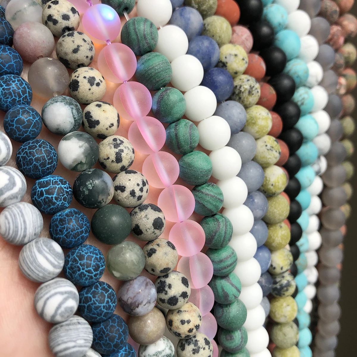 Бусины Из Натурального матового морганита агата тигрового глаза 4 мм 6 8 10 круглые