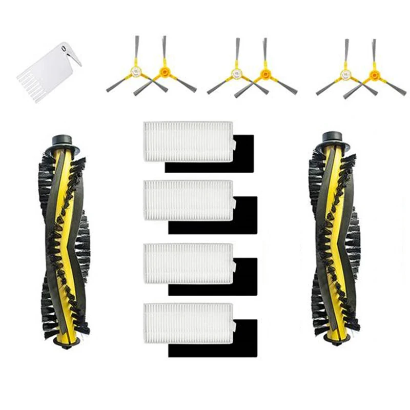 HOT！-Replacement Roller Brush Filter Side Lateral Brushes for Neatsvor X500 Tesvor X500 X500 Pro Robot Vacuum Cleaner Parts