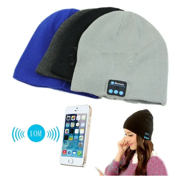 Soft Warm Beanie Hat Earphone Wireless Bluetooth Smart Cap Headset Headphone Speaker Mic Hats S2 New | Электроника