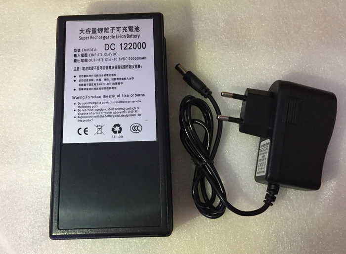 Перезаряжаемый литий-ионный аккумулятор MasterFire 10 компл./лот DC 12 В 20000 мАч