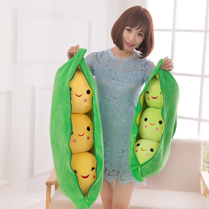 Creative Cute Pea Pod Plush Toy Doll Baby Pillow Furnishings Give Children A Birthday Present Home Decortion M024 | Игрушки и хобби