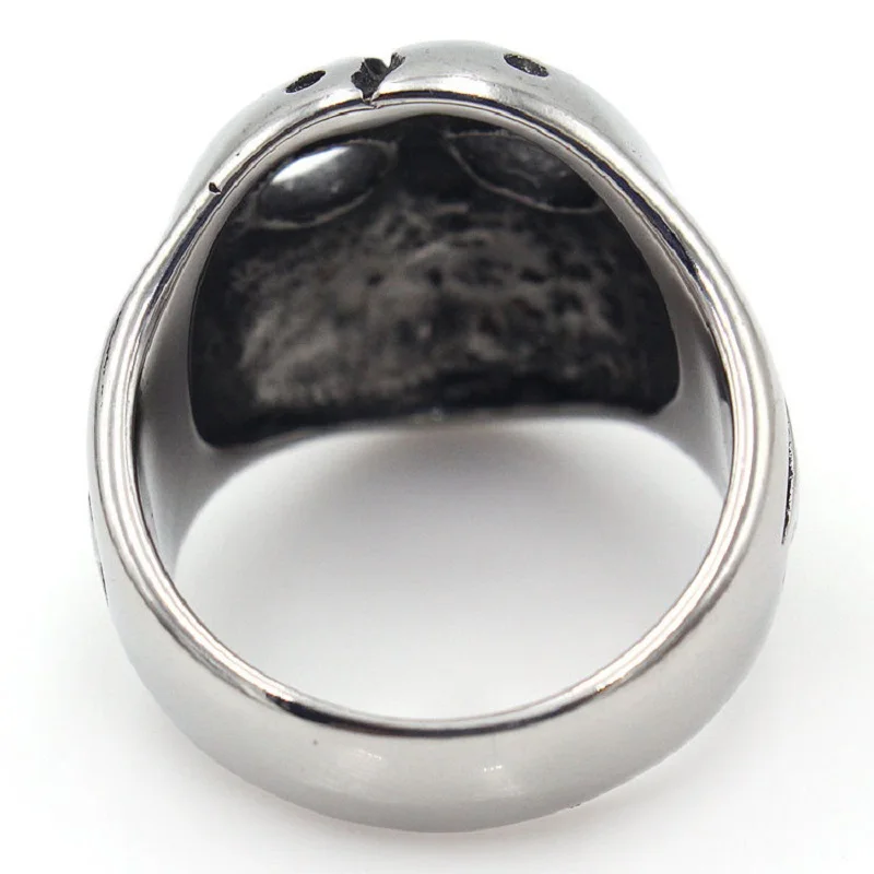 Кольца в стиле панк-рок мужские ретро кольца виде маски Джейсона для хоккея из