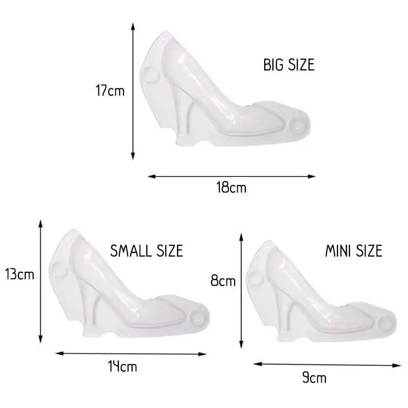 Большая 3D форма для шоколада туфли на высоком каблуке женские формы торта