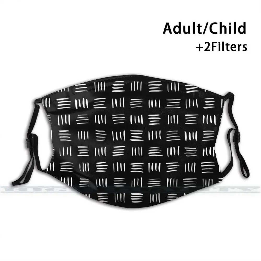 

Lines On Lines / / White 3d Print Reusable Mouth Mask Washable Filter Anti Dust Face Mask Line Lines Abstract Black