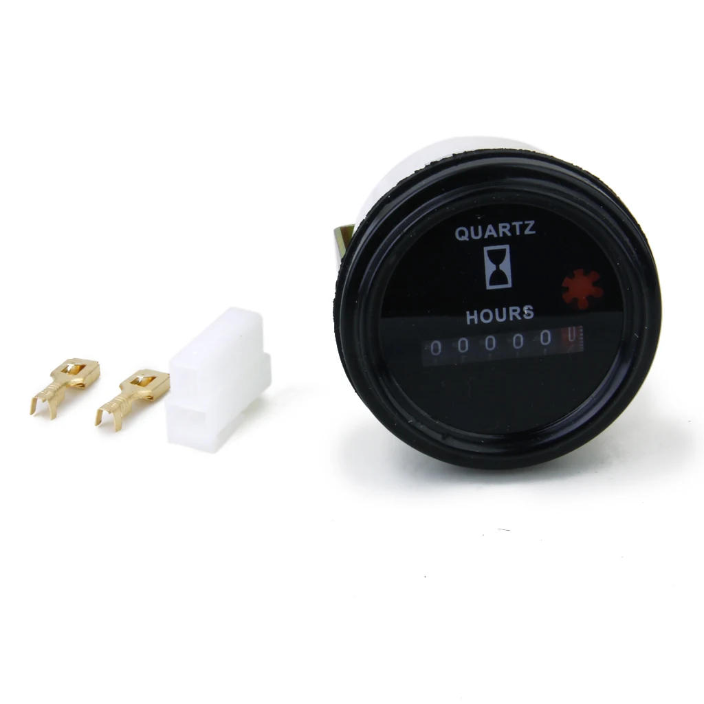 

Круглый Кварцевый счетчик часов 12-36 В постоянного тока/переменного тока для лодки, автомобиля, двигателя грузовика