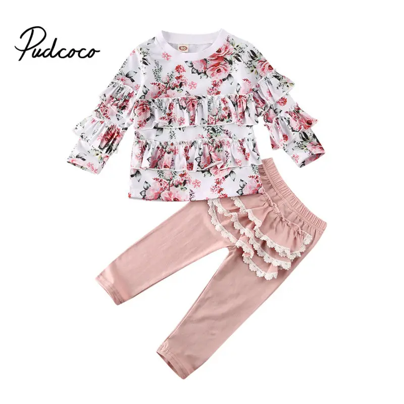 Комплект одежды для девочек зима 2020 комплект футболка и штаны 2 шт. детская одежда