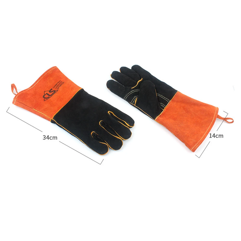 

Welding Gloves Barbecue Gloves Fireproof 2 PCS/Pair Durable Barbecue Accessories Fire Proof Grilled Meat Protective Gloves