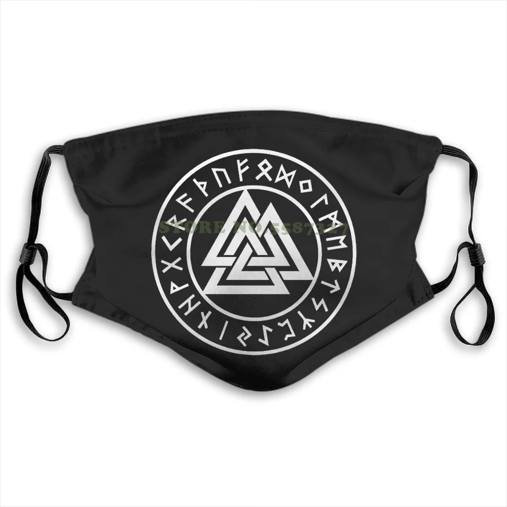 Маска для лица Valknut Odin символ викингов Runes норвежская мифология Анти-пыль с