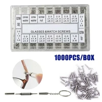 1000pcs steel screw sunglass watch spectacles phone repair nuts screwdriver kits screws glasses tool set b6x5