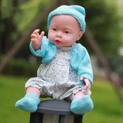 41 см Baby Kids Reborn Doll мягкий винил силикон реалистичный звук смех плач детская