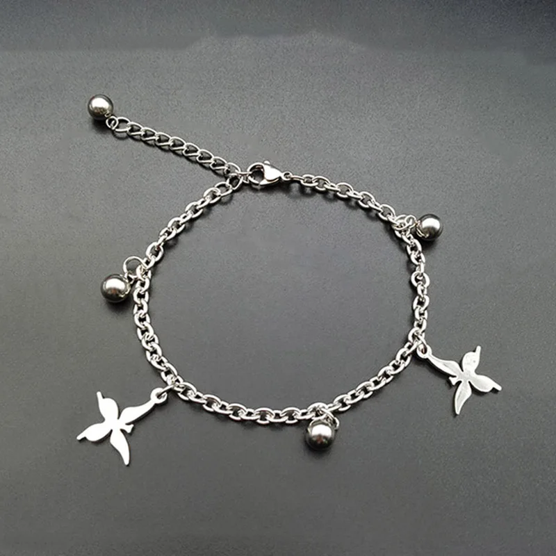 

Butterfly Stainless Steel Bracelet & Bangle for Women Adjustable Silver color Bracelets Pulseras Mujer Jewelry Party Gift 18cm