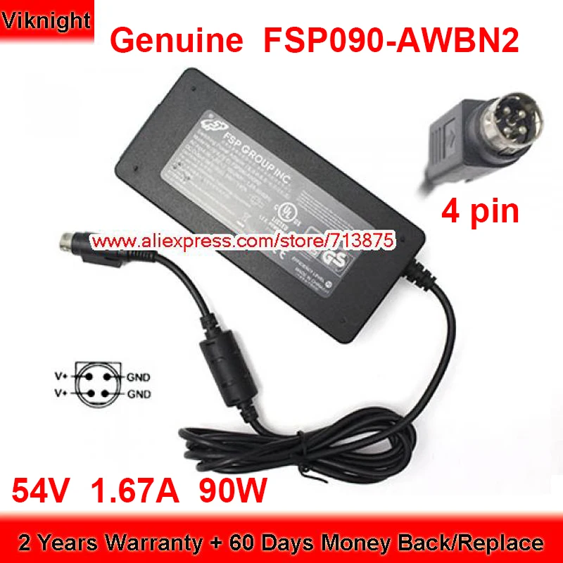 

Оригинальный FSP 54V 1.67A 4-контактный фотоадаптер для Zyxel Φ 8-портовый POE умный переключатель