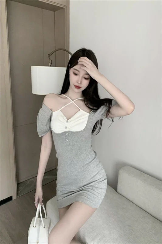 

Дизайнерское платье с лямкой на шее