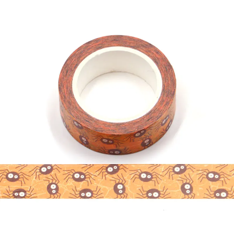 

1X NEW halloween spider design washi tape stationery Adhesive Tape Scrapbooking tape masking tape stickers scrapbooking