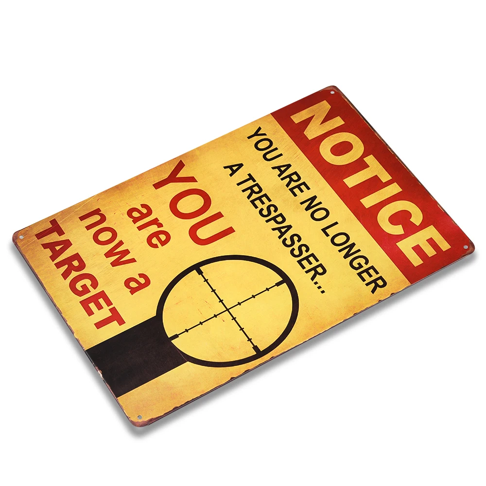 Обратите внимание что теперь вы мишень жестяной знак Настенный декор|home decor|dog baddog