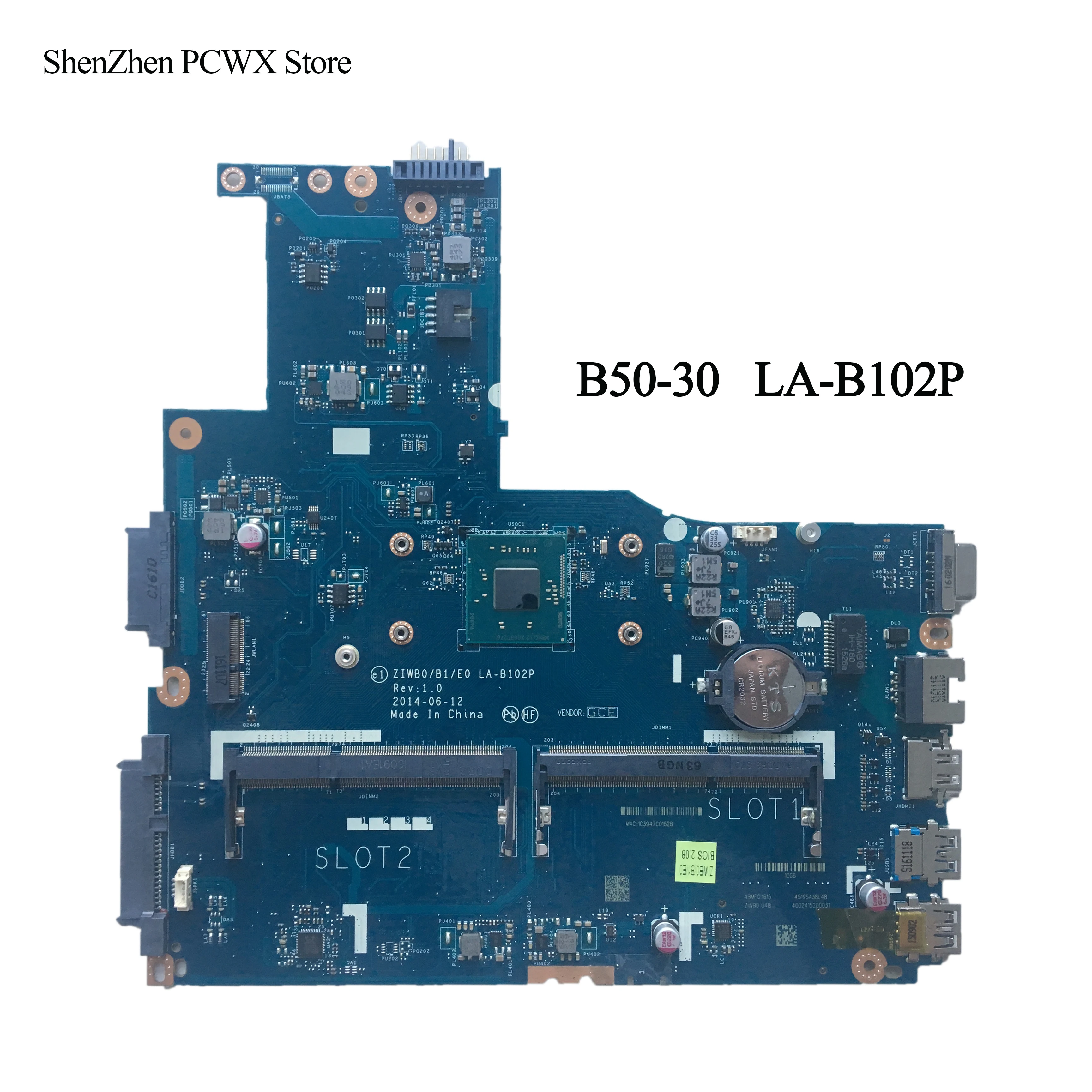 Материнская плата ZIWB0/B1/E0 для ноутбука Lenovo системная процессора Intel N2840 100% тест