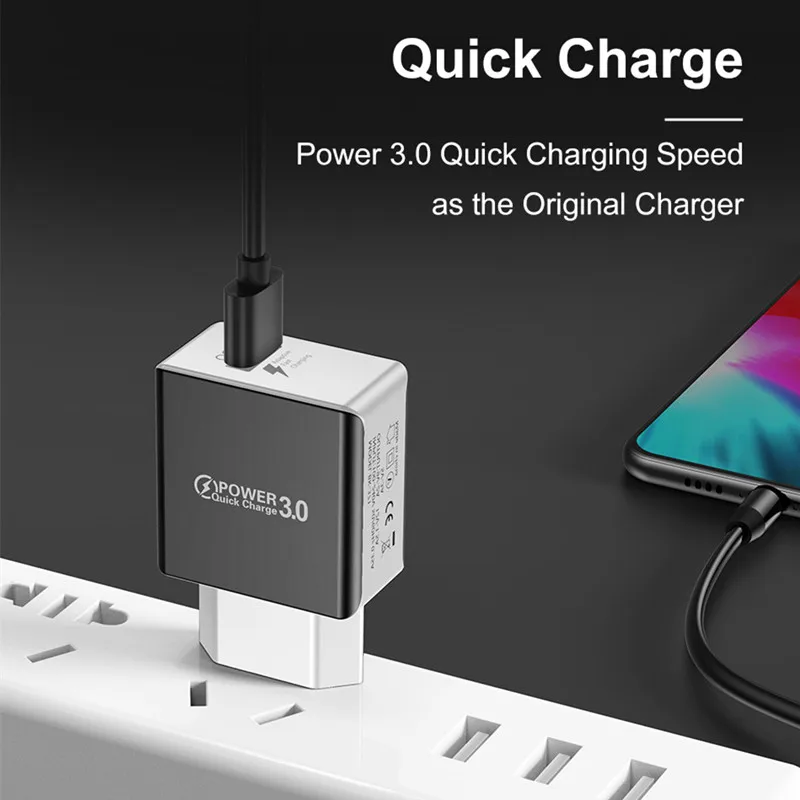 Быстрое зарядное устройство QC3.0 для Asus Zenfone Max Pro ZB601KL ZB602KL LG Samsung Huawei Honor alcatel